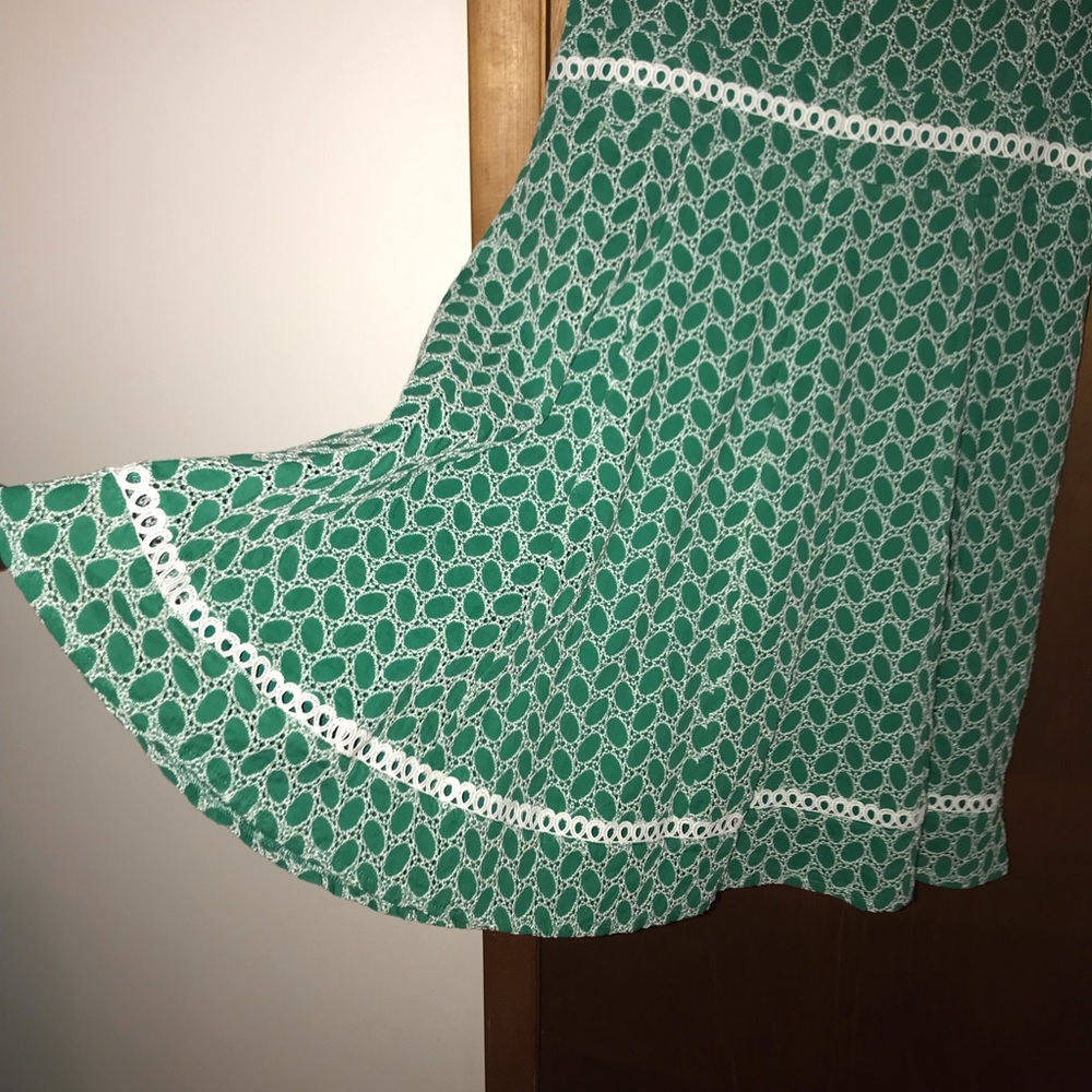 Women’s 14 CALVIN KLEIN Aria Cotton Eyelet St Patrick’s Swing Dance Dress NWT - Picture 14 of 16